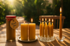 FewwEssentials 2x6 Pure Beeswax Pillar Candle | Hand-Poured, Long Burn, Natural Honey, Eco-Friendly Home & Meditation Décor
