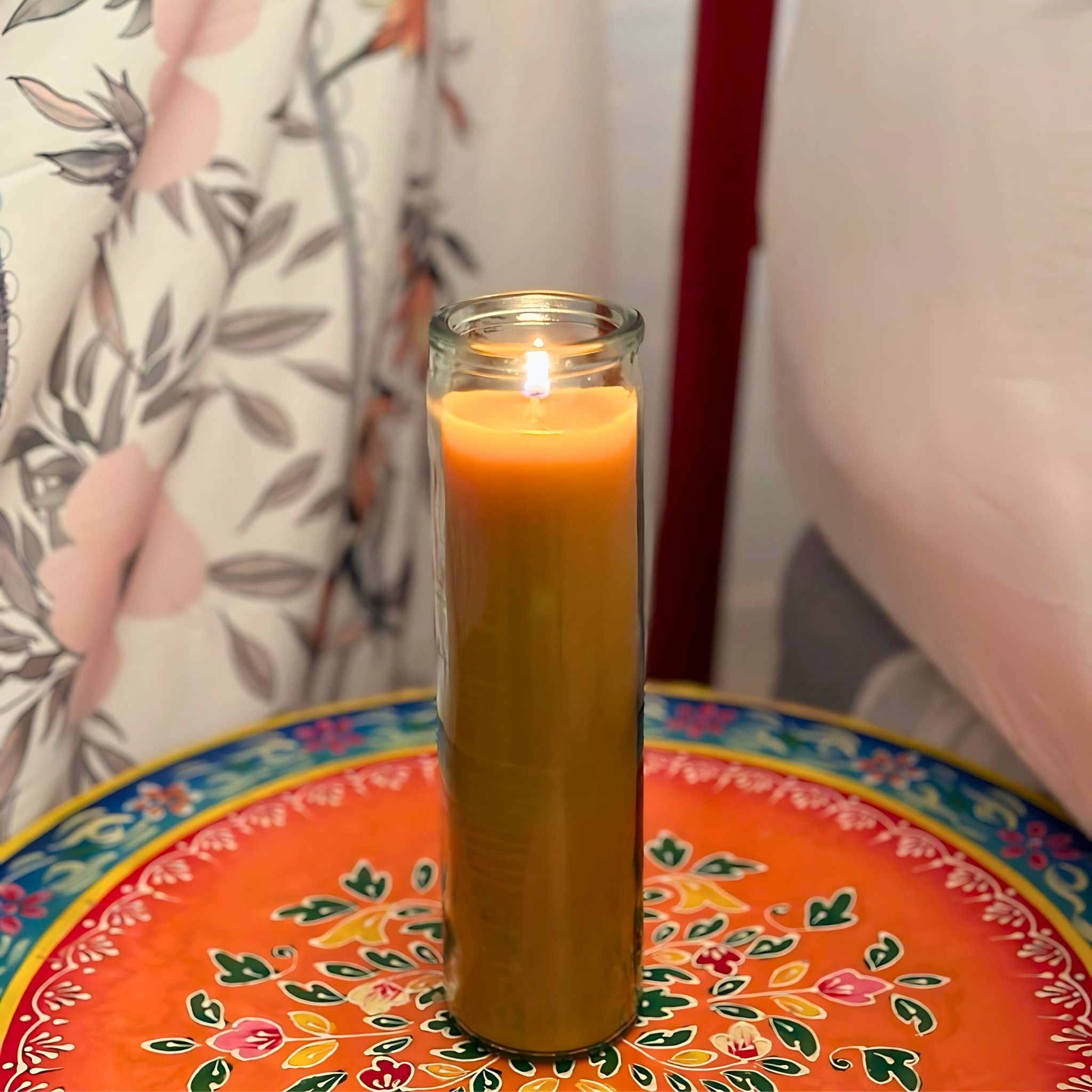 FewwEssentials 100 Hour Illumination Pure Beeswax Candle in Sanctuary Glass