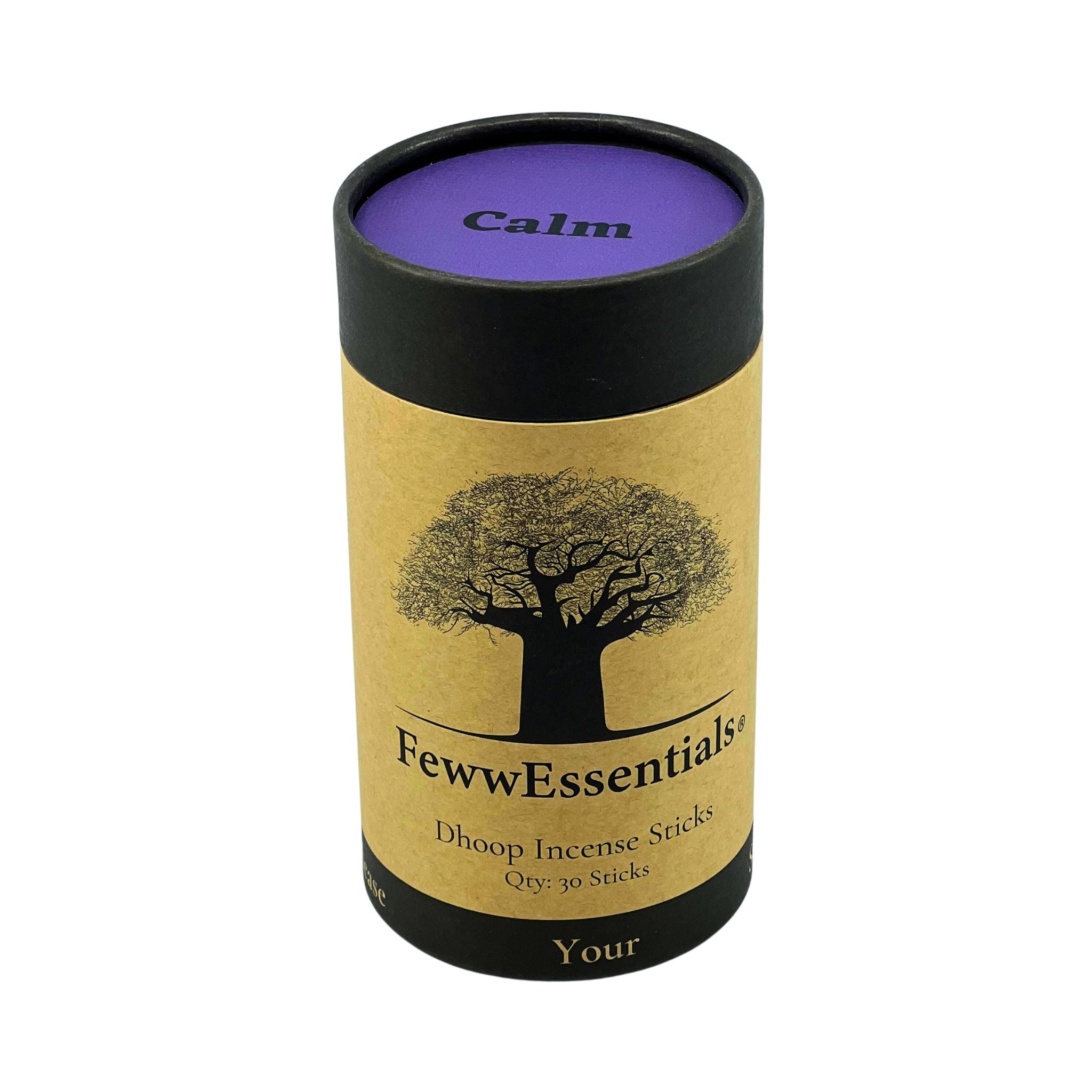 FewwEssentials Calm Dhoop Incense Sticks, helping to create a peaceful environment.