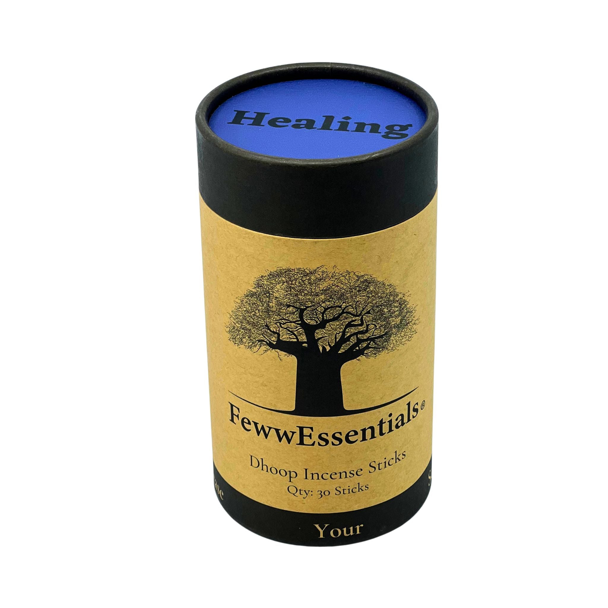 FewwEssentials Healing Dhoop Incense Sticks, offering a soothing and restorative aroma.