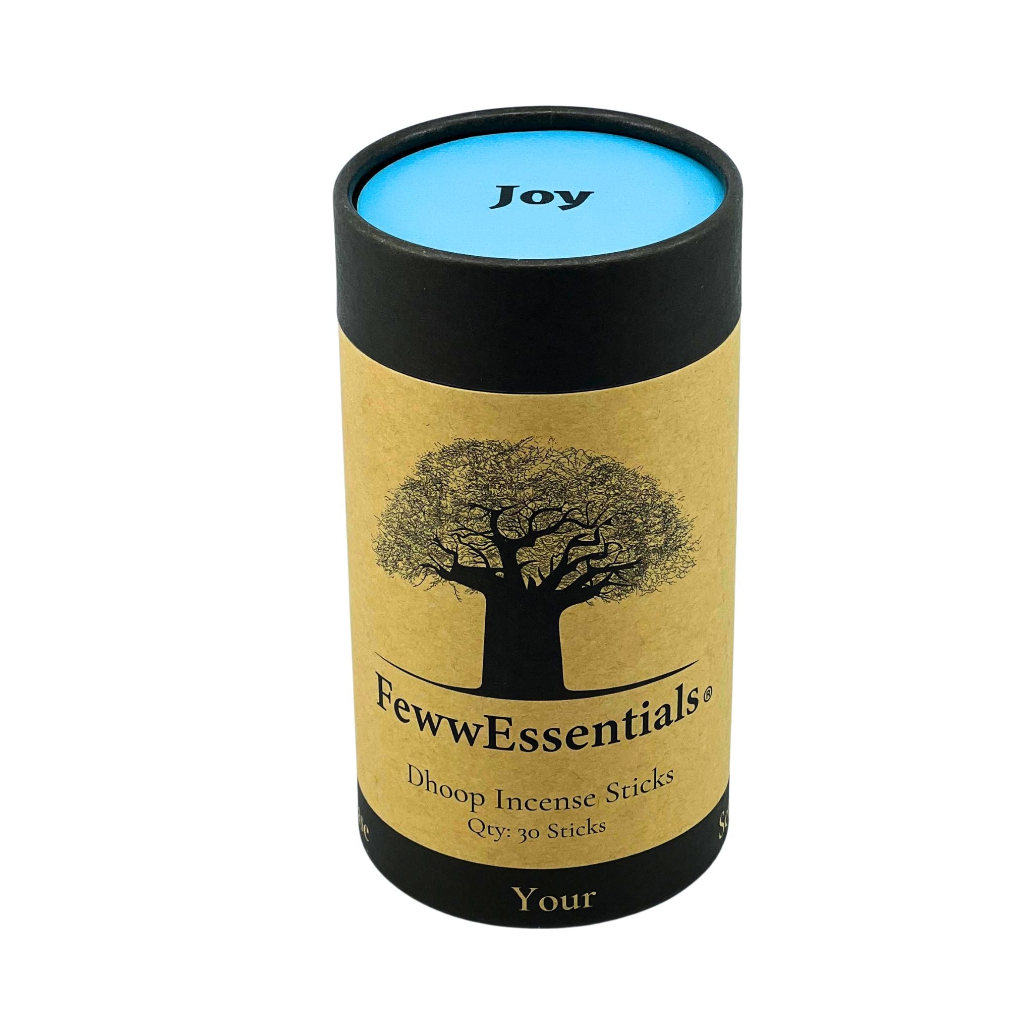 FewwEssentials Joy Dhoop Incense Sticks, bringing happiness and positivity.