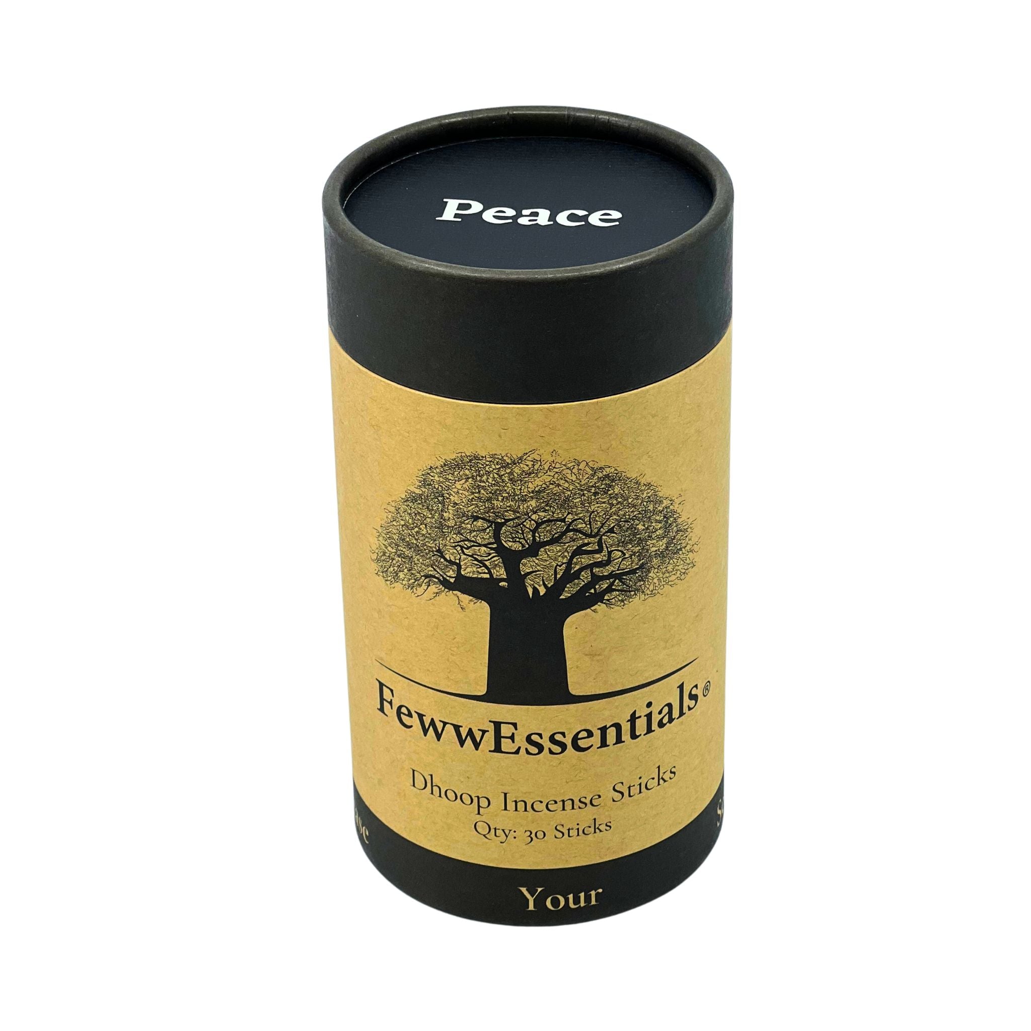 FewwEssentials Peace Dhoop Incense Sticks, promoting tranquility and relaxation.