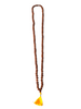 5 Mukhi Rudraksha Mala Necklace (108+1 beads with yellow tassel)