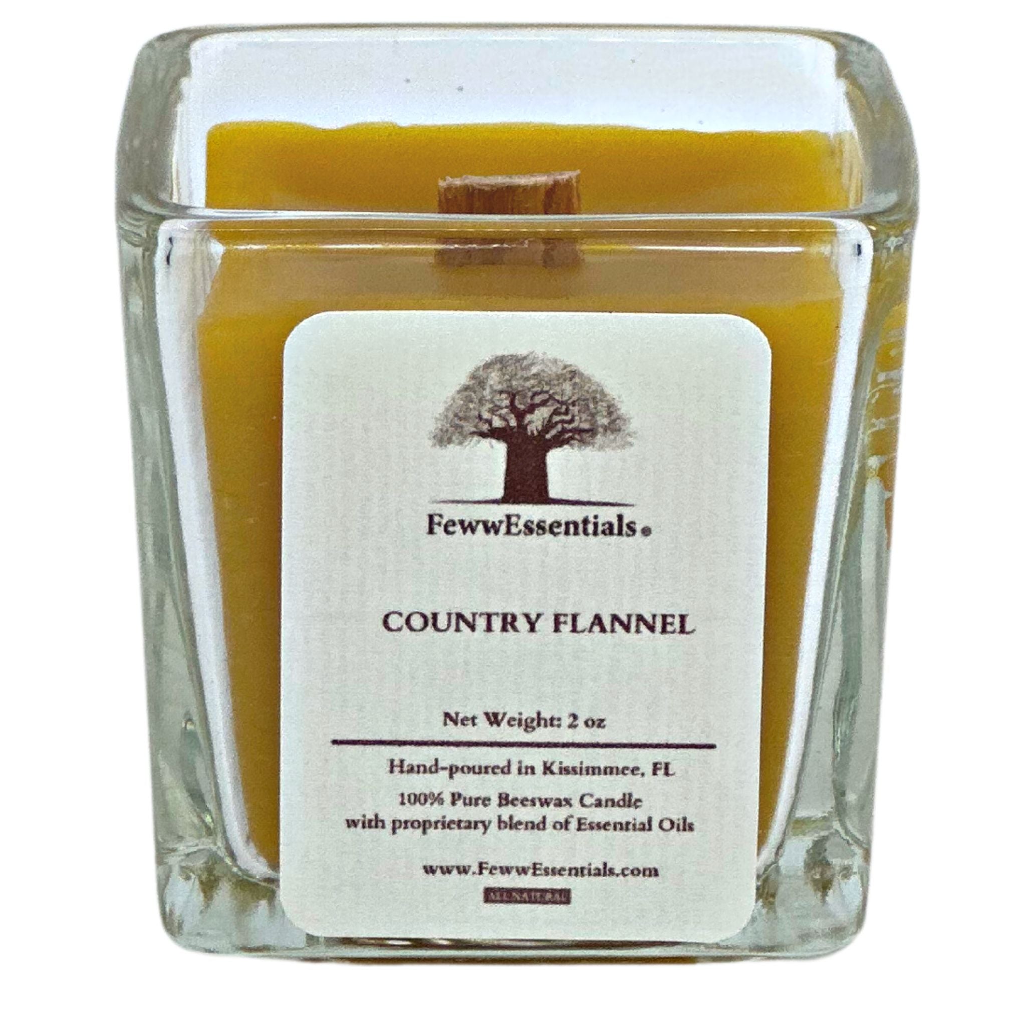 Country Flannel Votive/Tealight Candle